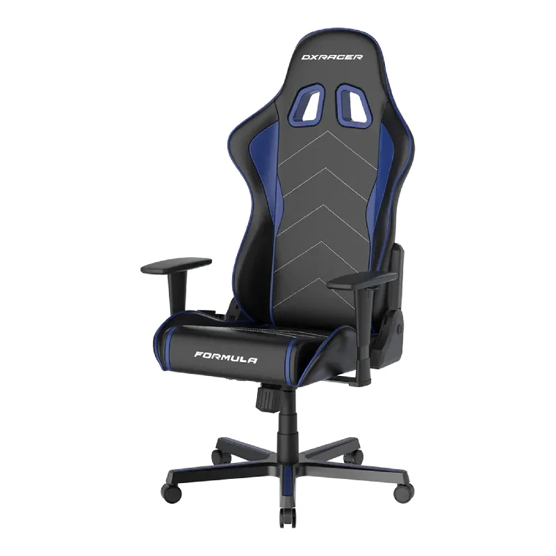 DXRacer Formula Series Black Indigo Leatherette Ergonomic XL Gaming Chair - DXR-GC/XLFH08LTC/NI