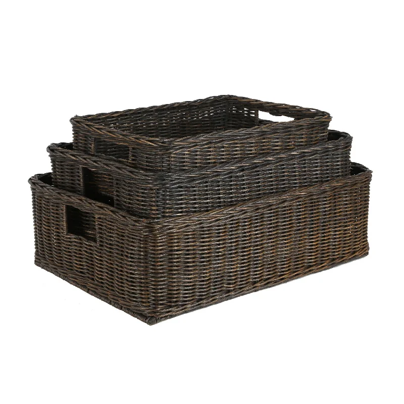 Underbed Wicker Storage Basket