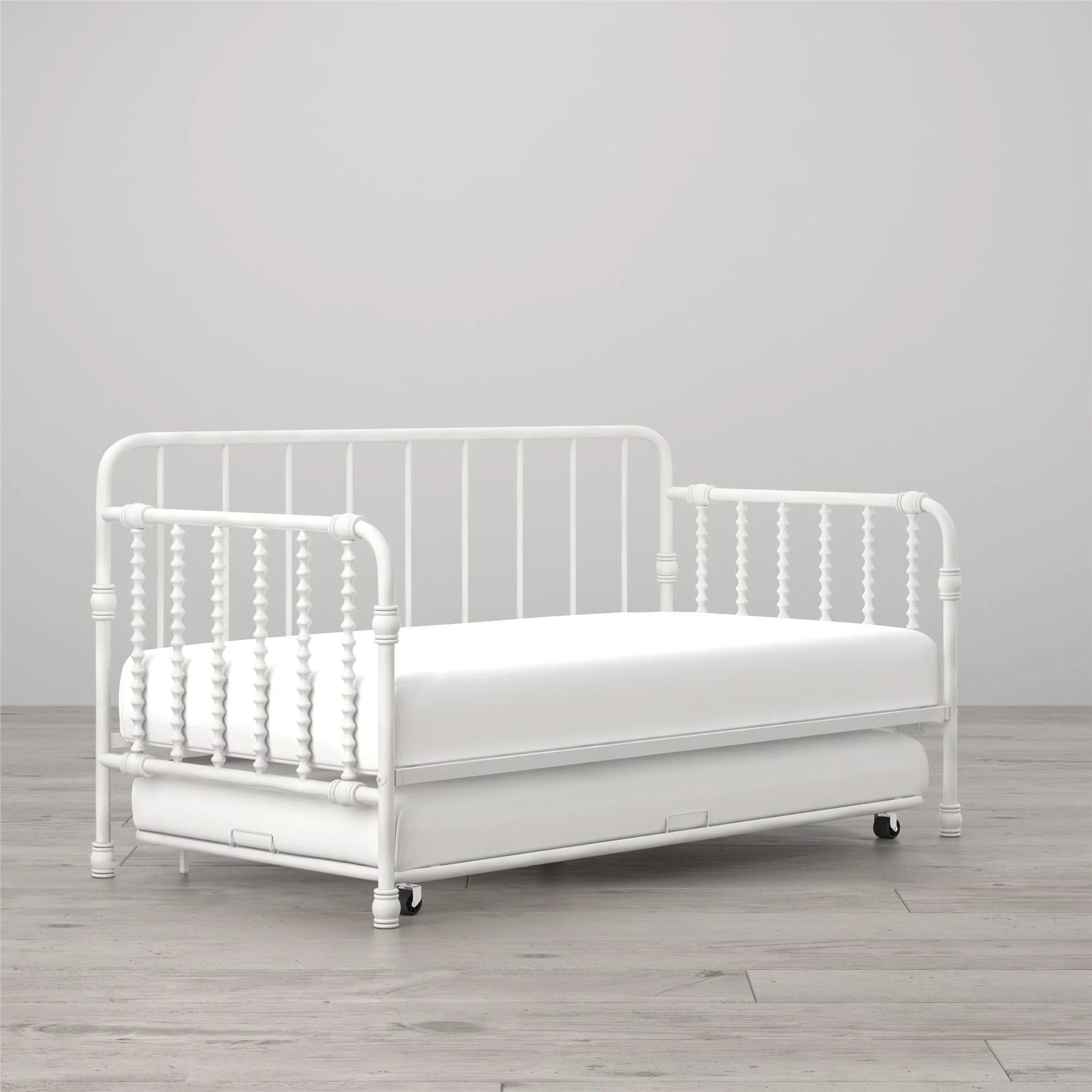 Little Seeds Monarch Hill Wren Metal Daybed with Trundle Twin, White - $150