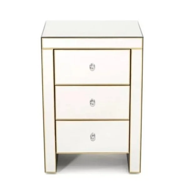 Monticello Mirror 3 Drawer Nightstand - N/A