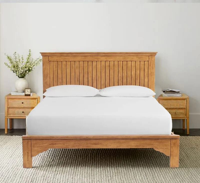 Aks 100% Solid Wood Bed