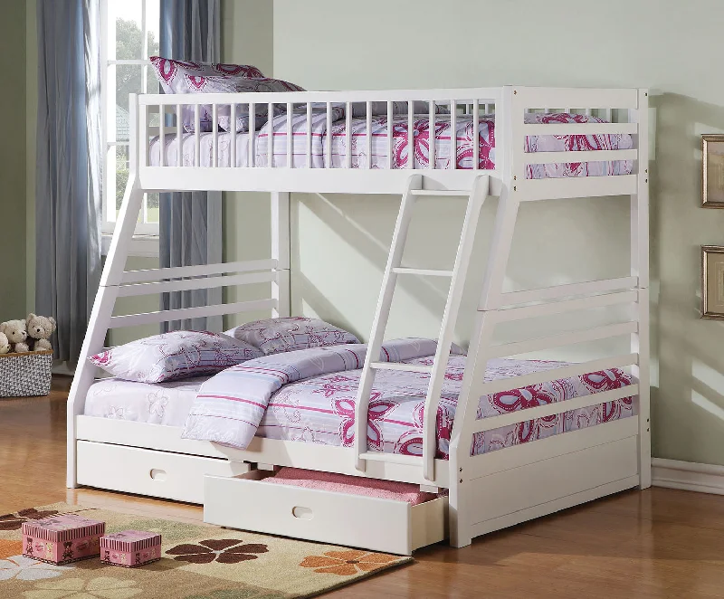 White Full Transitional Bunk Bed