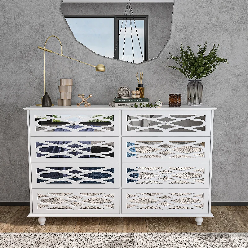 8 Mirrored Drawers Dresser