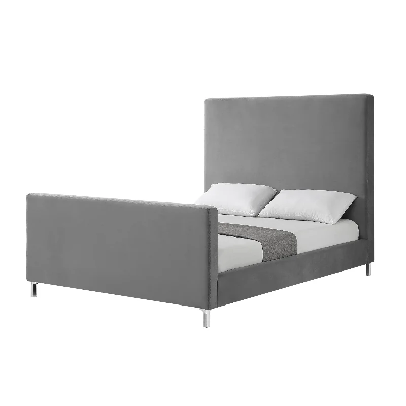 Hunter Green Solid Wood King Upholstered Velvet Bed