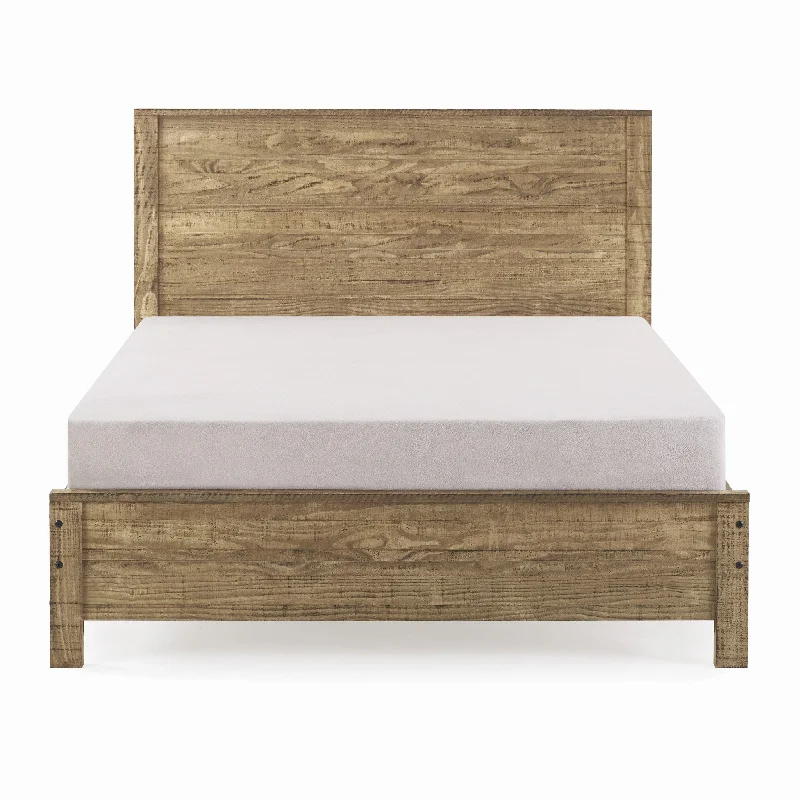 Walnut Brown Solid Wood Queen Bed Frame