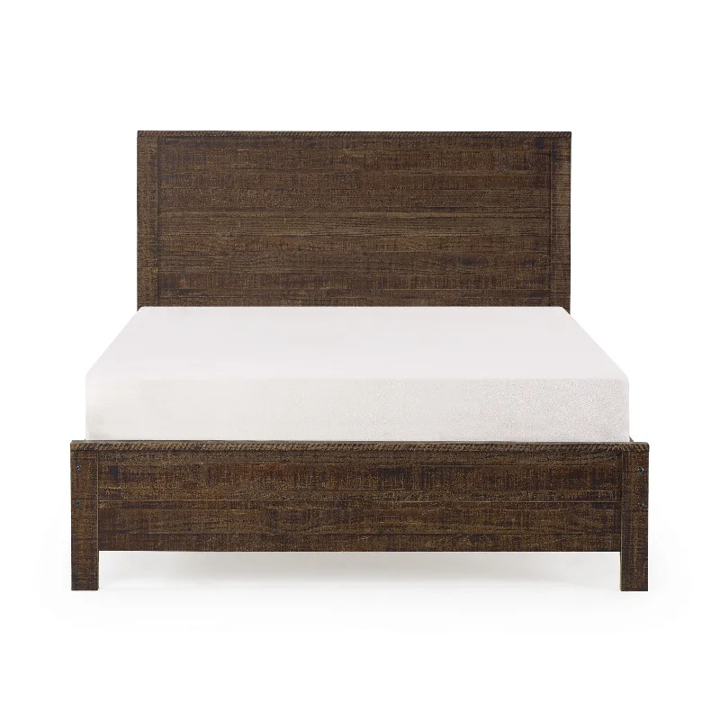 Dark Brown Solid Wood Twin Bed Frame