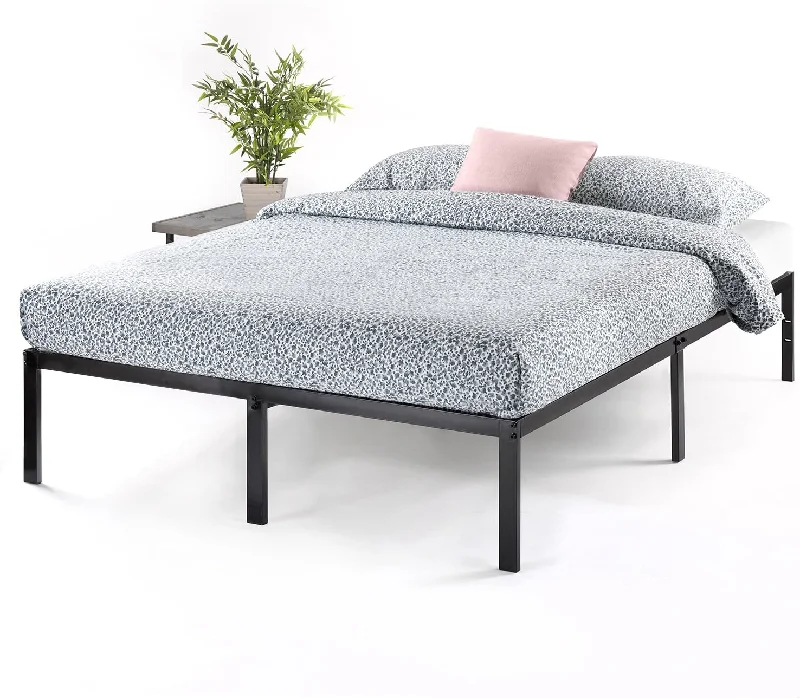 Best Price Mattress 14 Inch Metal Platform Bed w/ Heavy Duty Steel Slat, Full - $55