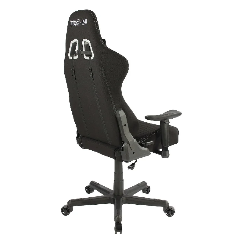 Fabric Ergonomic High Back Racer Style PC Gaming Chair, Black