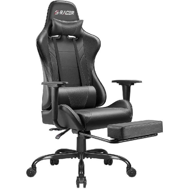 Gaming Chair with Footrest - Ergonomic Desk Chair