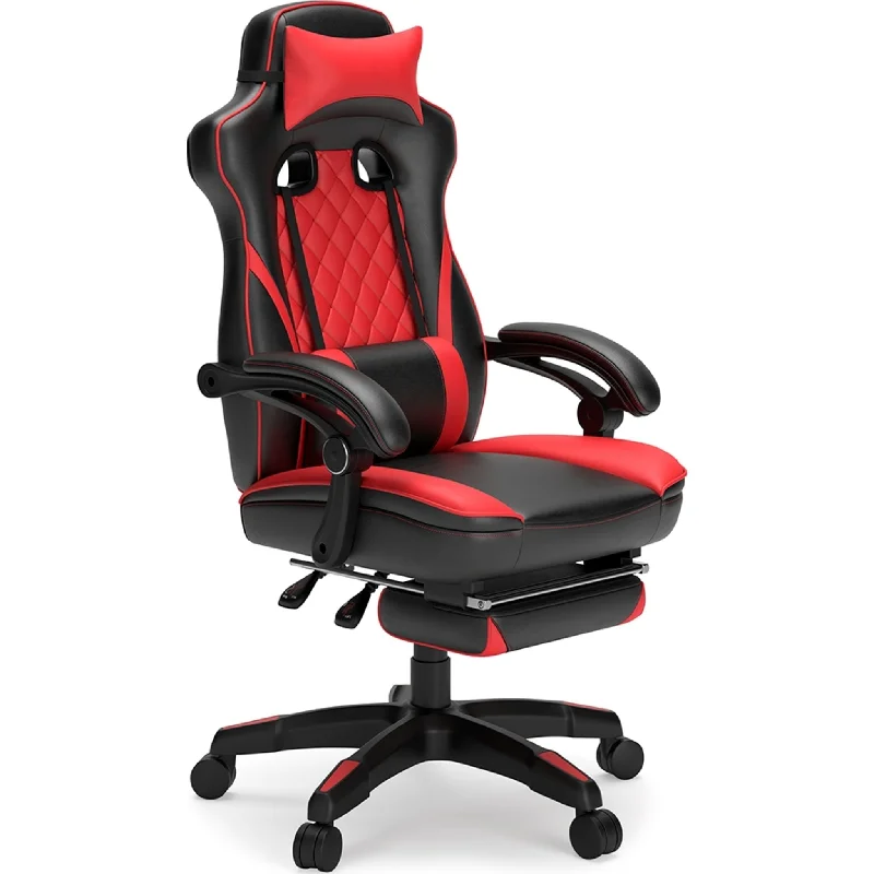 Lynxtyn Swivel Gaming Chair - Red/Black