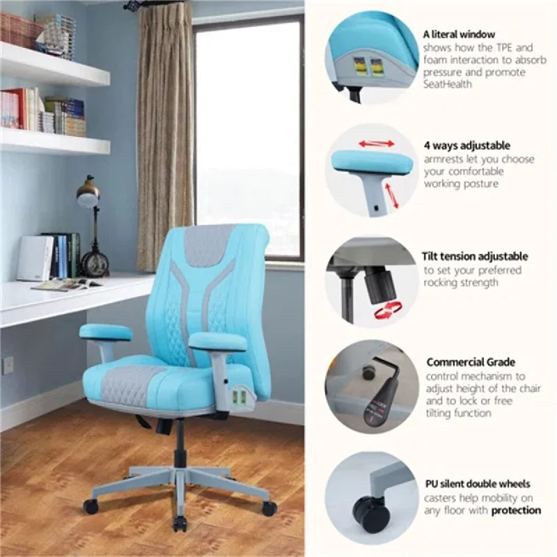 Mid Back Wellness Office Chair Gaming Chair With Air Cushion