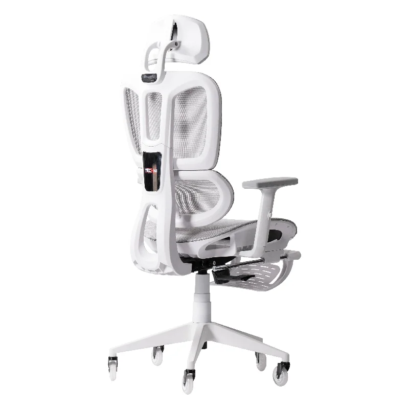 Techni Sport White Mesh Gaming Chair