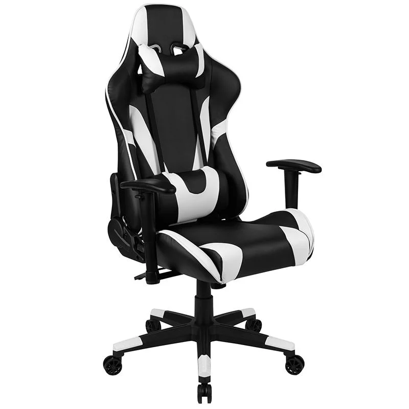 X20 Gaming Chair Racing Office Ergonomic Computer Pc Adjustable Swivel Chair With Fully Reclining Back In Black Leathersoft By Flash Furniture