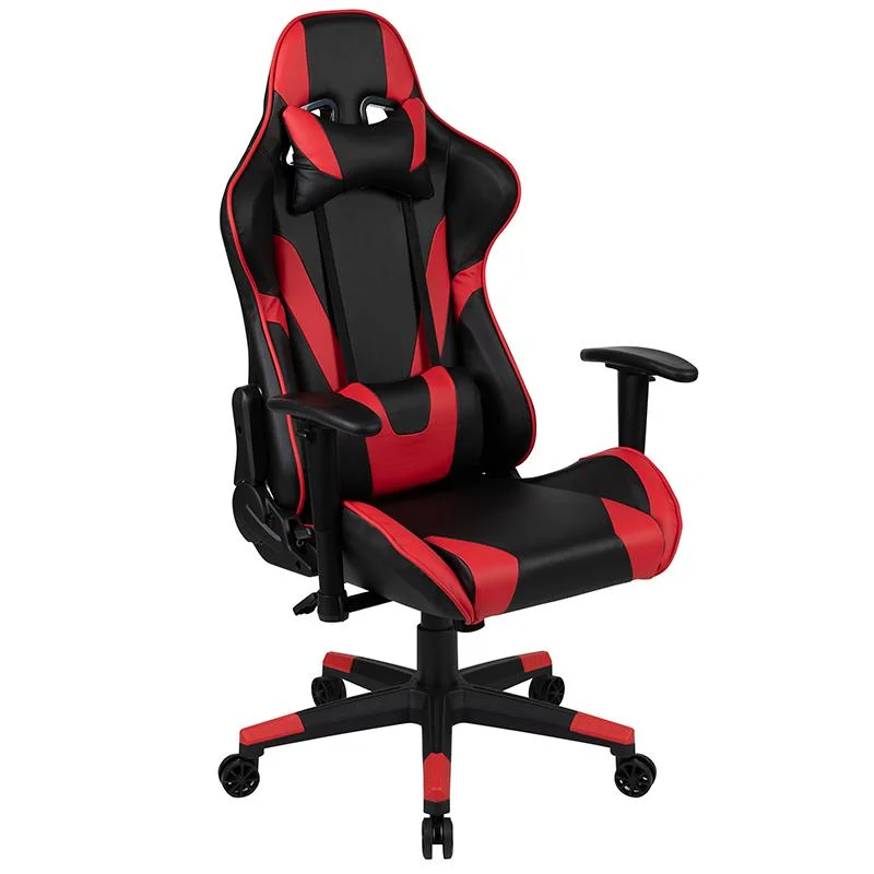 X20 Gaming Chair Racing Office Ergonomic Computer Pc Adjustable Swivel Chair With Fully Reclining Back In Red Leathersoft By Flash Furniture