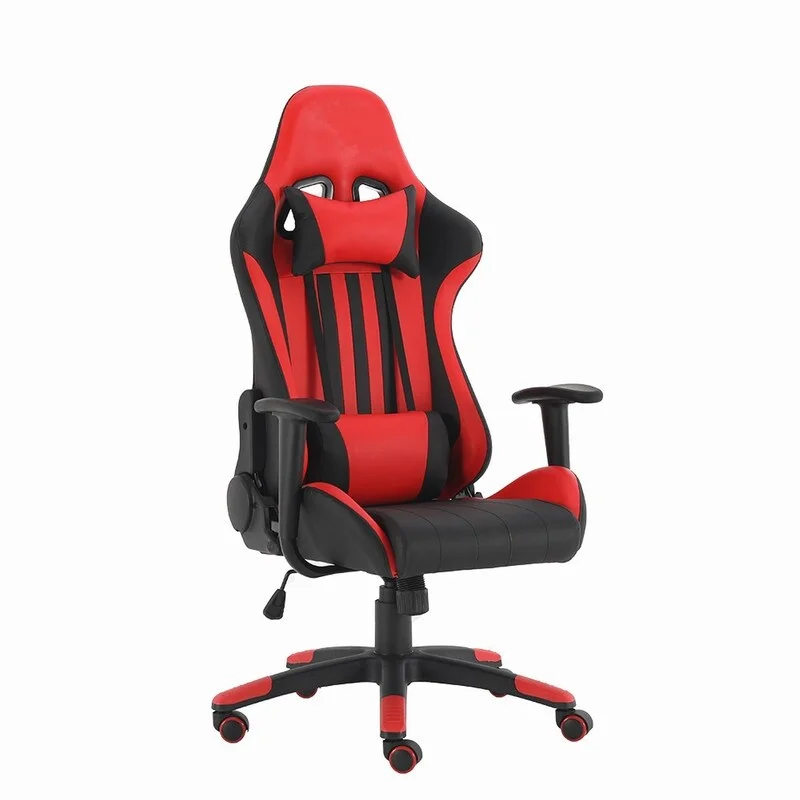 Ergonomic Gaming chair, With Pu Leather Upholstery, 360 Degree Swivel and Multi Direction Wheels, Red