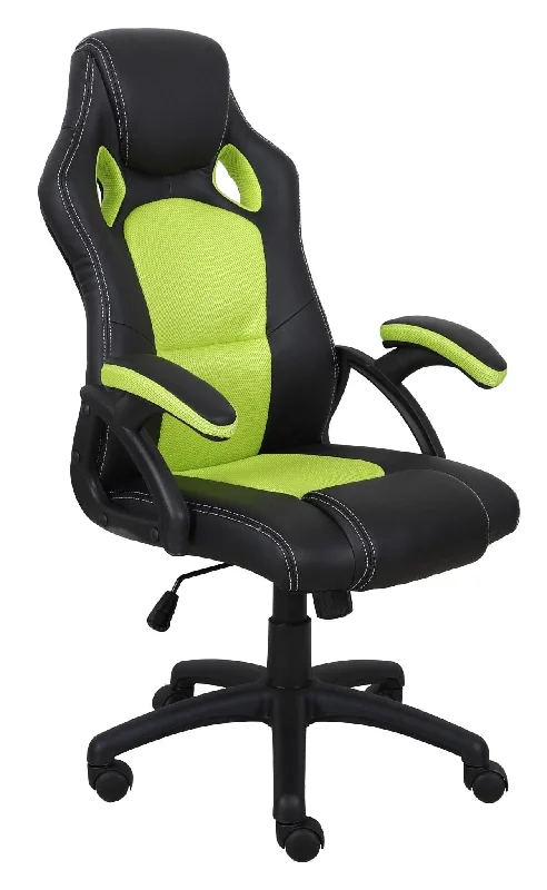 Miles Gaming Chair - Green and Black