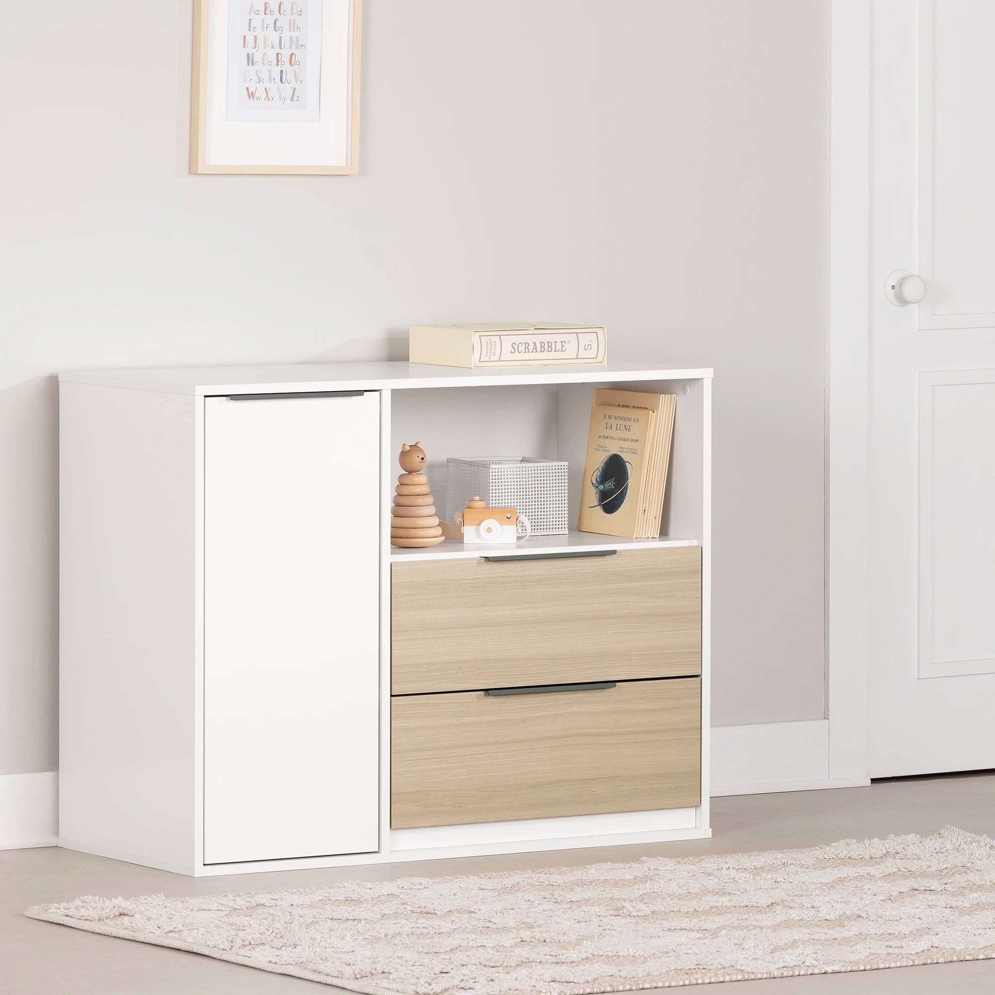 2-Drawer Dresser with Door - Hourra