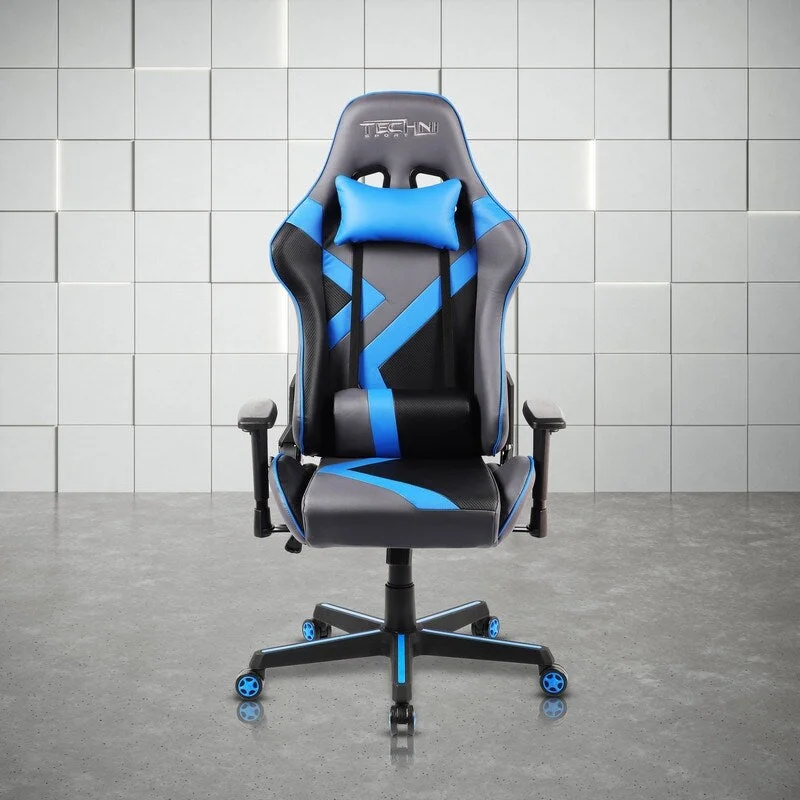 Blue Nylon Base Ergonomic Gaming Chair