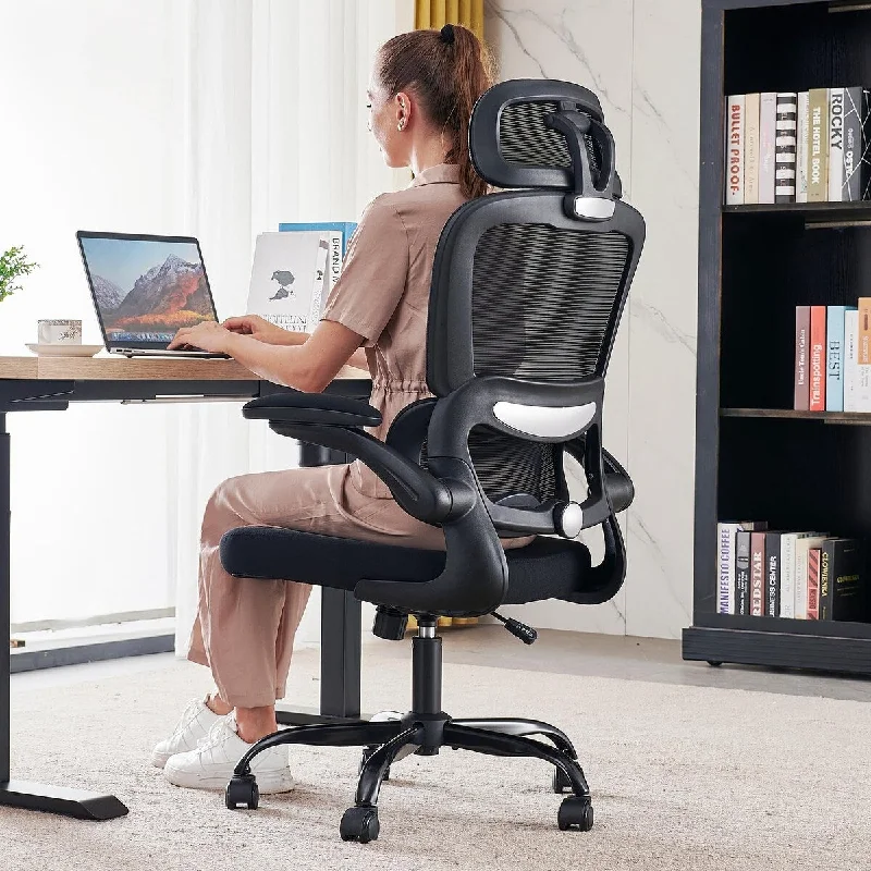 Office Chair Ergonomic Desk Chair, 330 LBS Mesh Office Desk Chairs with Wheels, Comfortable Gaming Chair, High Back Office Chair