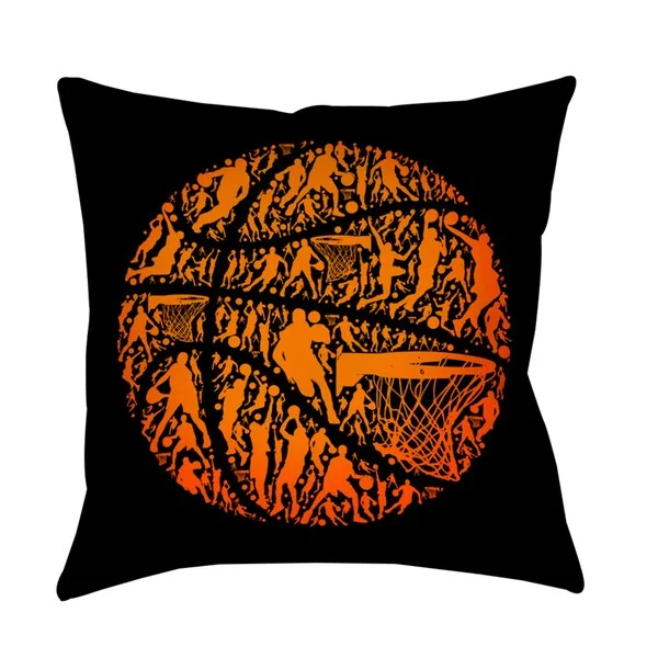 Basketball Sports Silhouettes Indoor/ Outdoor Pillow