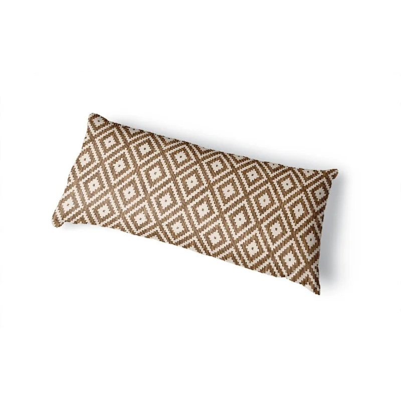 DIAMOND BARK Body Pillow By Kavka Designs - Brown