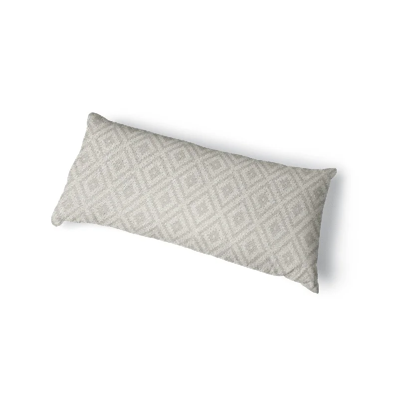 DIAMOND IVORY Body Pillow By Kavka Designs - Ivory, Grey