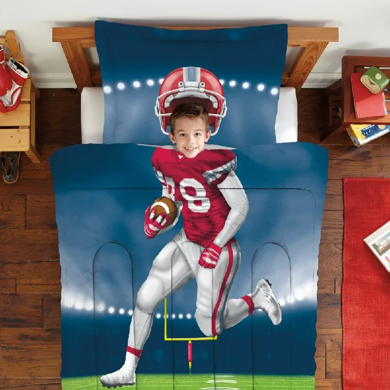 Dream Big Football Player Twin/Full-size 2-piece Comforter Set