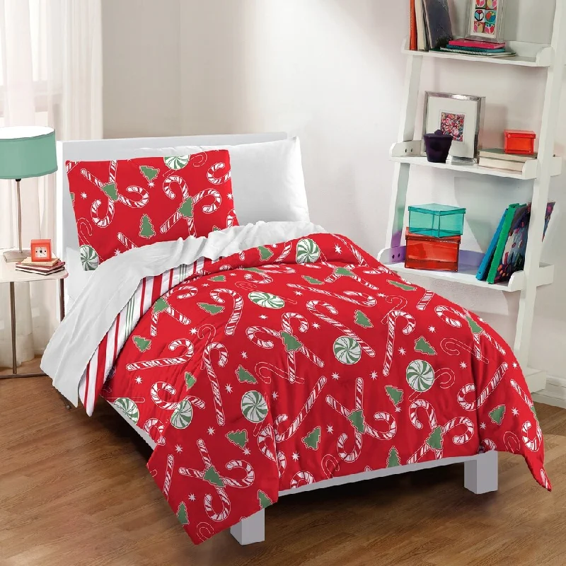 Dream Factory Candy Cane 3-piece Cotton Comforter Set