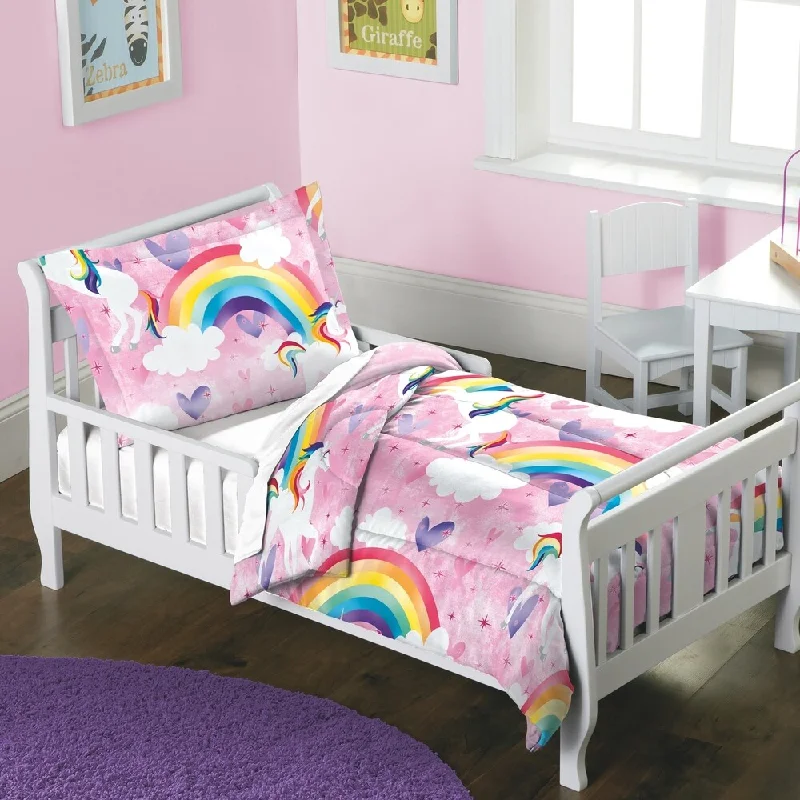 Dream Factory Unicorn Rainbow 2-piece Toddler Comforter Set