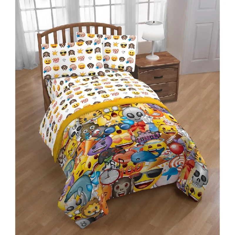 Emojs faces 3 Piece Twin Sheet Set