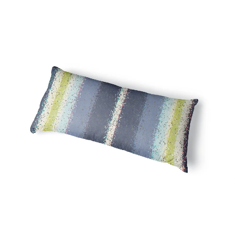 GLITCH BLUE Body Pillow By Kavka Designs - Blue, Purple, Green, Ivory