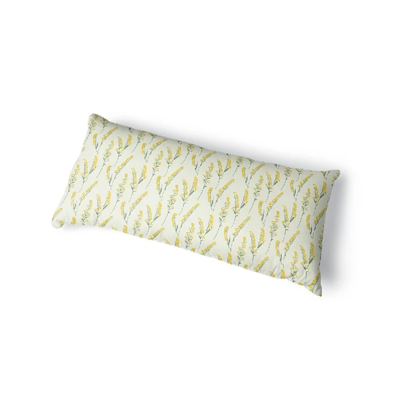 GOLDEN ROD GREEN & YELLOW Body Pillow By Becky Bailey - Green, Yellow