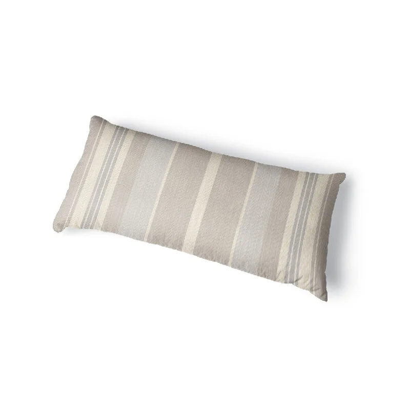 HUNTINGTON NATURAL Body Pillow By Kavka Designs - Grey, Beige, Blue, Taupe