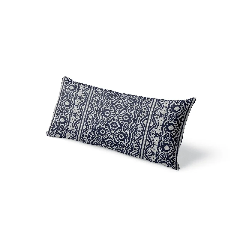 KAYLA NAVY Body Pillow By Kavka Designs - Navy, Grey