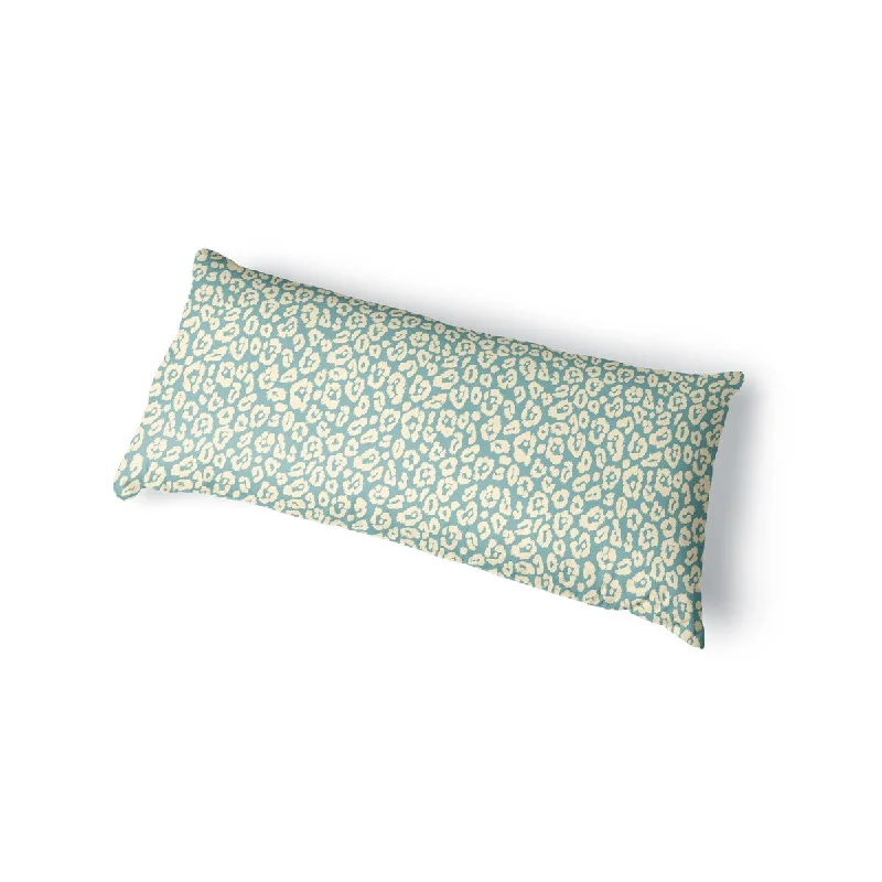 LEOPARD PRINT LIGHT BLUE Body Pillow By Kavka Designs - Light Blue