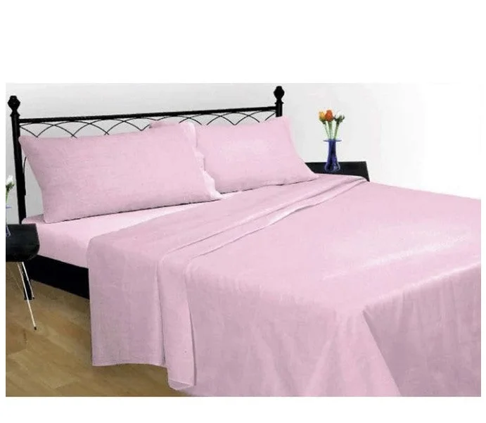 Lewis's Brushed Cotton Sheet Range - Pink