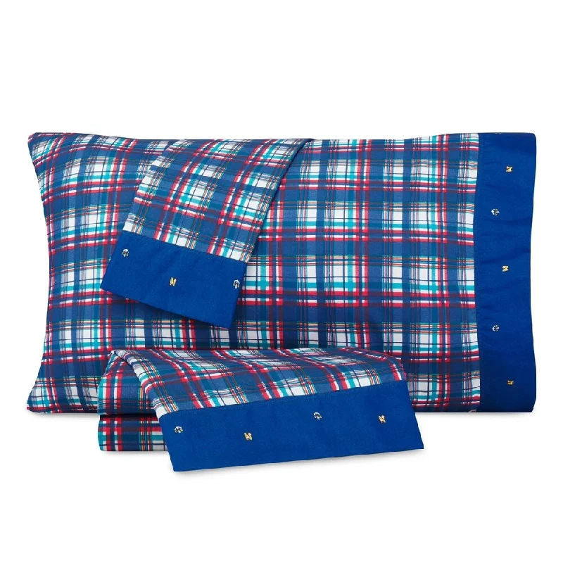 Nautica Kids Nautical Plaid Cotton-Rich Sheet Set