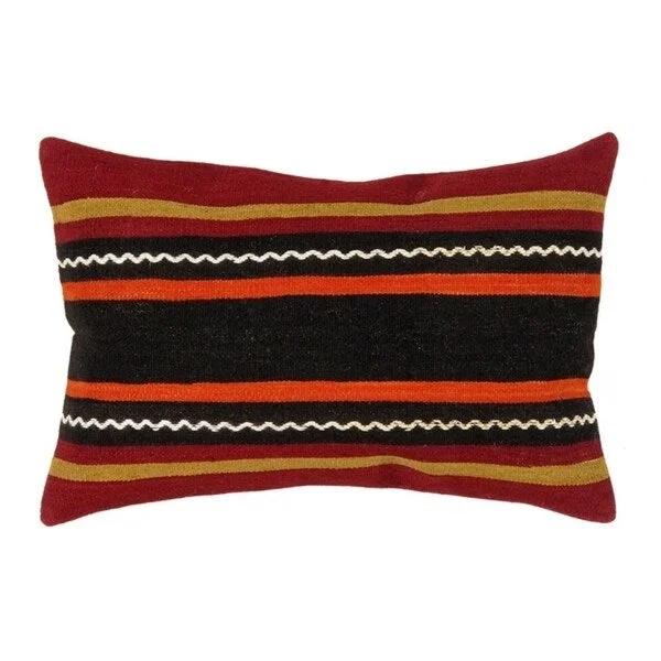 Pasargad Vintage Turkish Kilim Lumber Pillow (16" X 24") - Multi