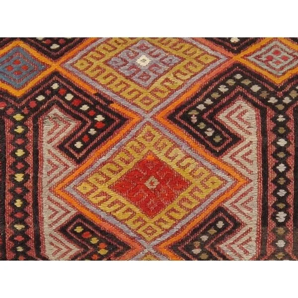 Pasargad Vintage Turkish Multi Kilim Pillow (16" X 24")