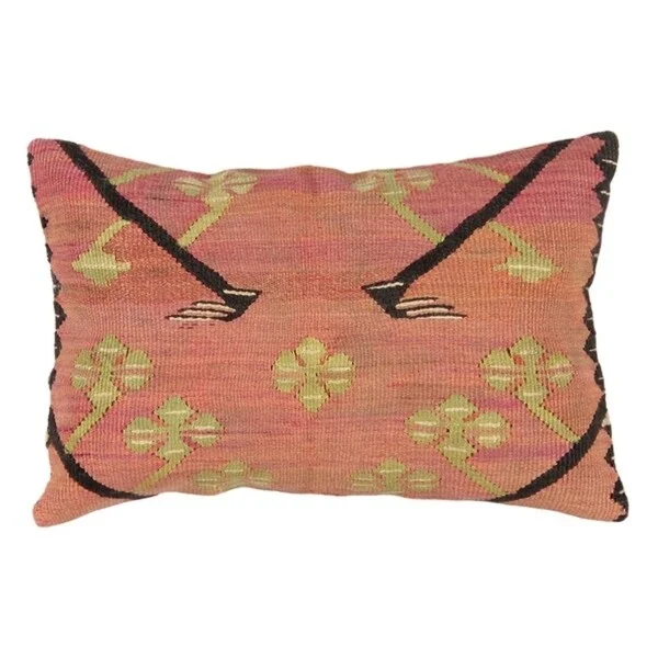 Pasargad Vintage Turkish Multi Kilim Pillow (16" X 24")