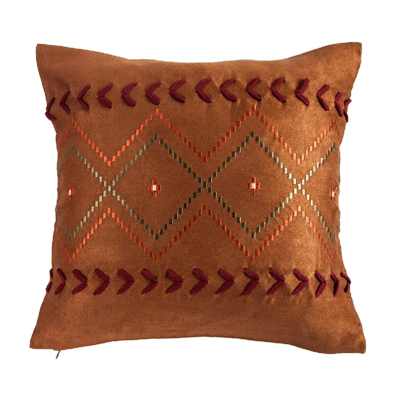 Paseo Road by Hiend Accents Solace Embroidered Aztec Throw Pillow, 18" x 18". 1PC