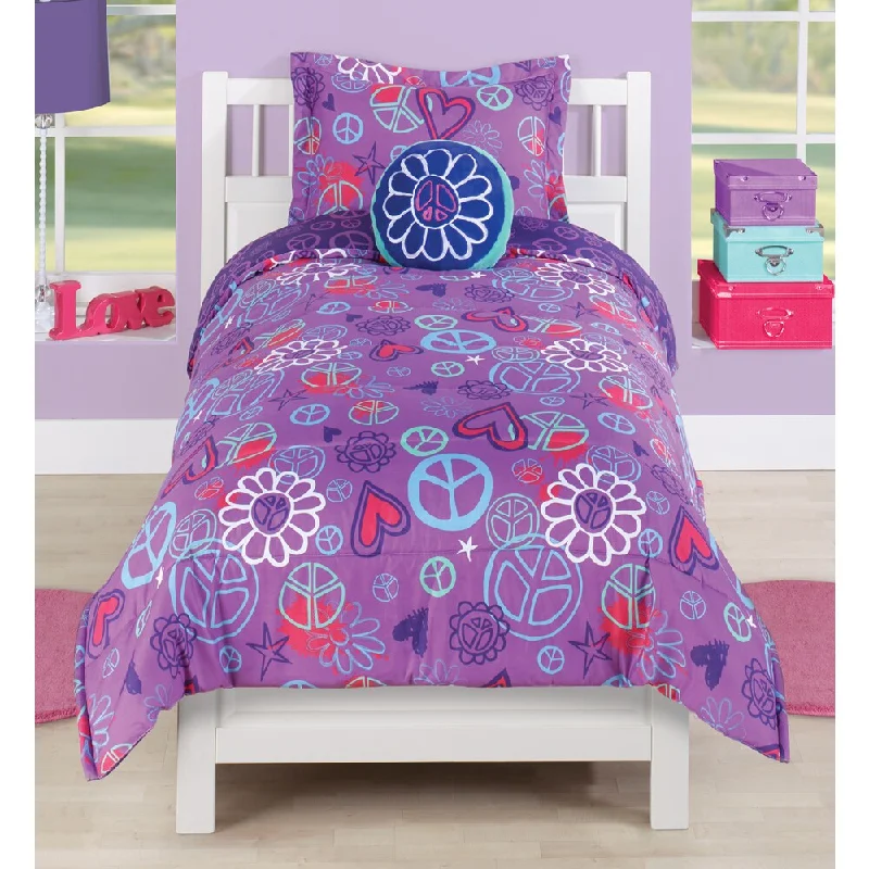 Peace Heart Comforter Set