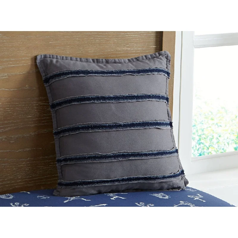 Porch & Den Gibraltar Frayed Edge 16x16 Decorative Pillow