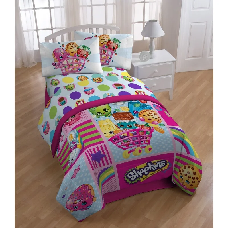 Shopkins Patchwork 3 Piece Twin Sheet Set