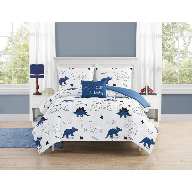 Skateboarding Dino Reversible Comforter Set