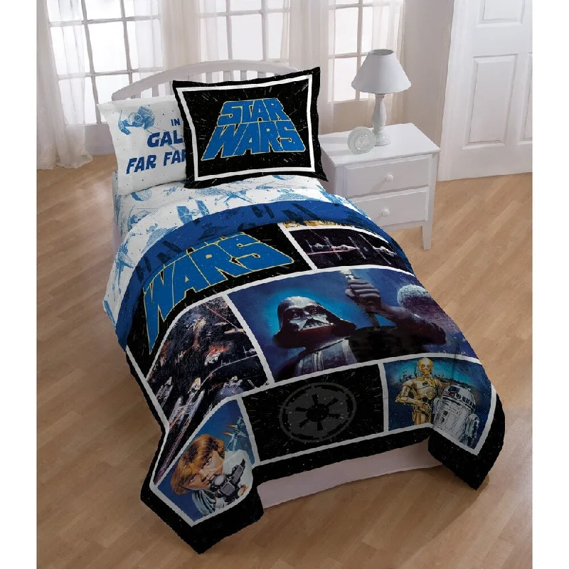 Star Wars Classic Logo Reversible Oversized Twin Comforter Sham Set