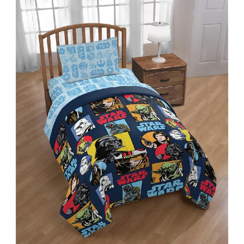 Star Wars Galactic Grid Reversible Twin Comforter