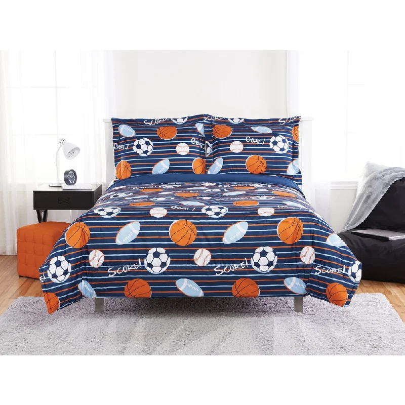 Stripes & Goals 3-piece Comforter Set