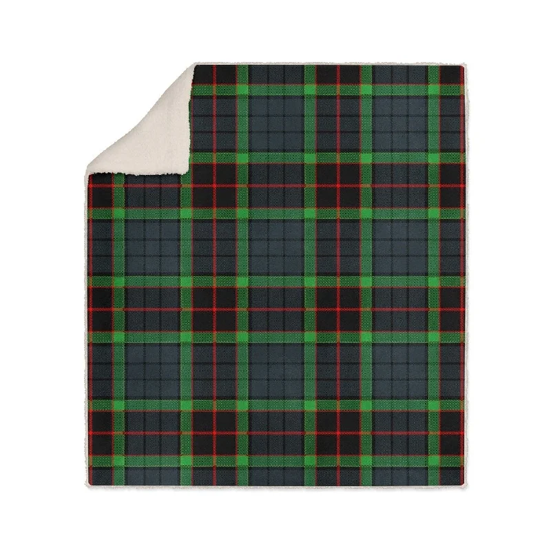 TARTAN BLUE AND GREEN Sherpa Comforter