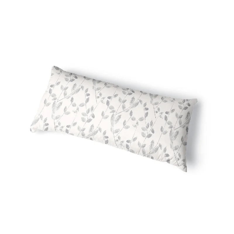 VINE LEAF IN GREY Body Pillow By Becky Bailey